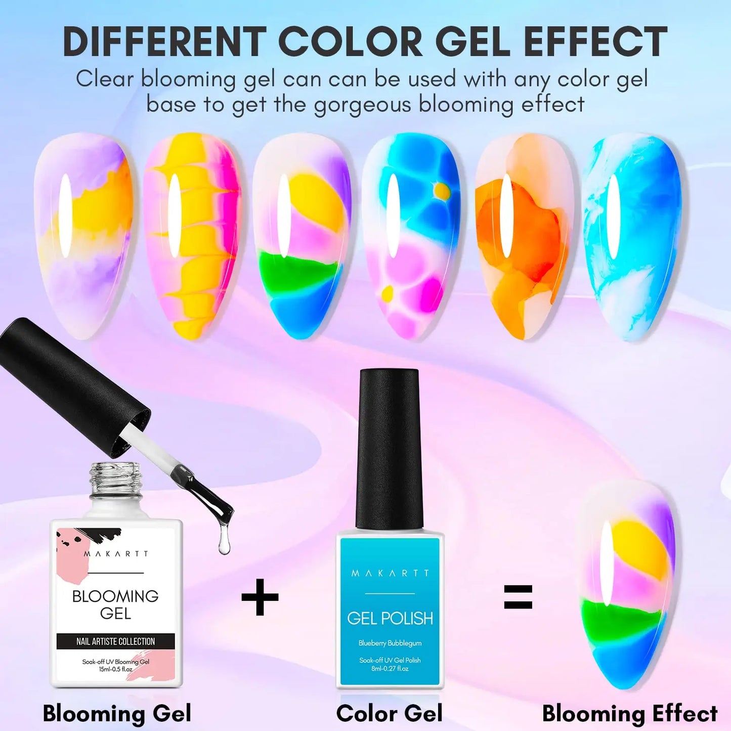 15ml UV LED Soak Off Marble Nail Polish Gel Paint Nail Designs