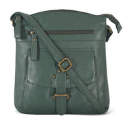 Leather Crossbody Bags for Women - Trendy Leather Crossbody Purses For Women - Medium Size Womens Handbag - Ladies Sling Bag (Olive Wash)
