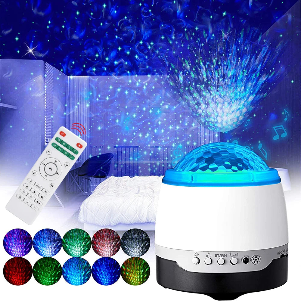 Night Light with Bluetooth LED Projector