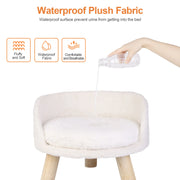 Raised Pet Bed, Removable Cushion
