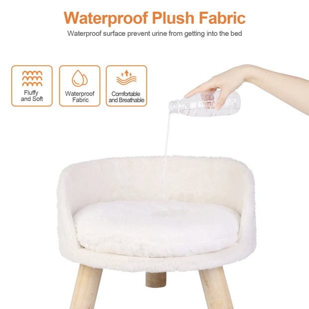 Raised Pet Bed, Removable Cushion