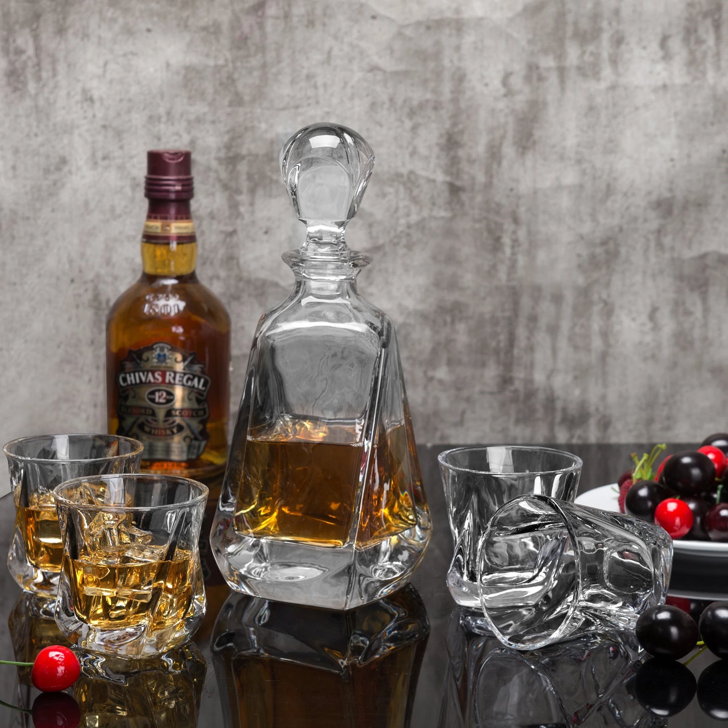 Crystal Whiskey Decanter Set