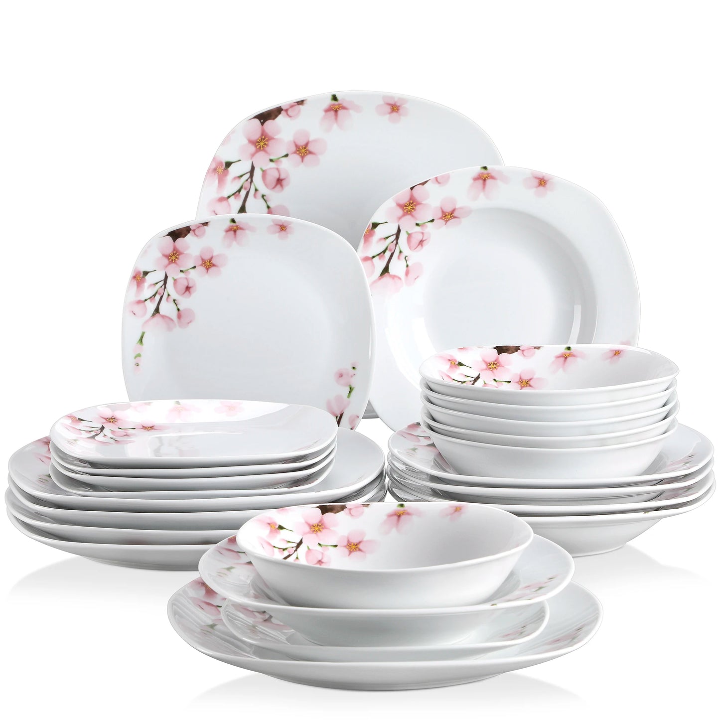 48-Piece Porcelain Plate Set