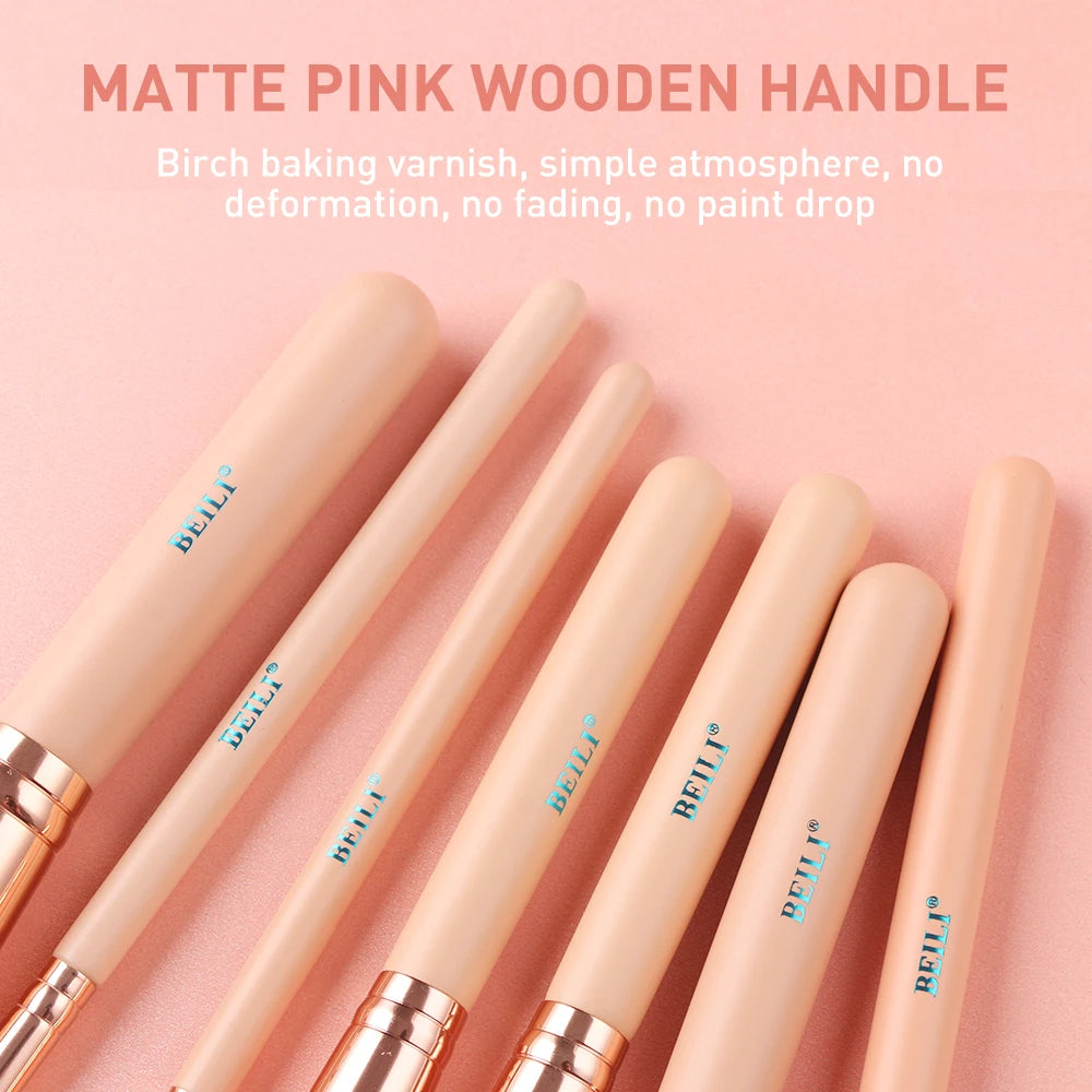 15Pcs Rose Gold Makeup Brushes