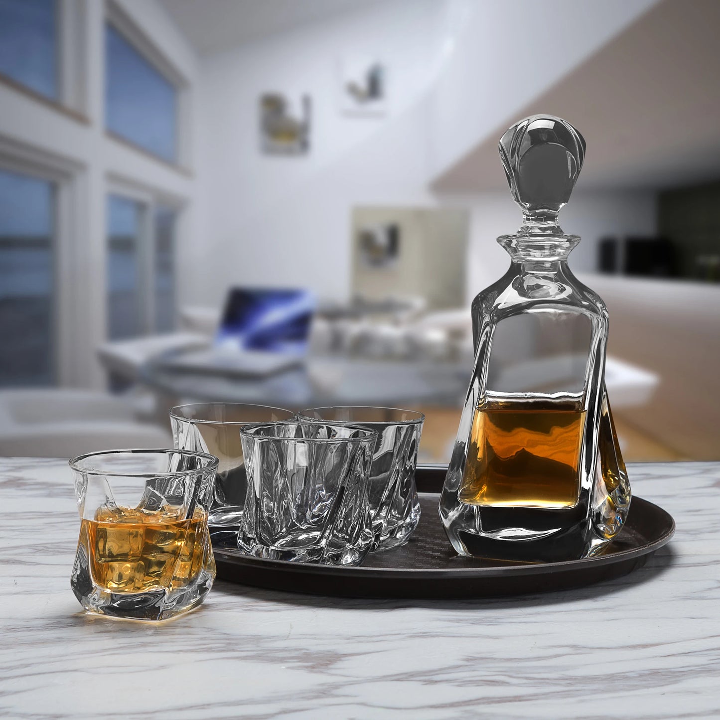 Crystal Whiskey Decanter Set