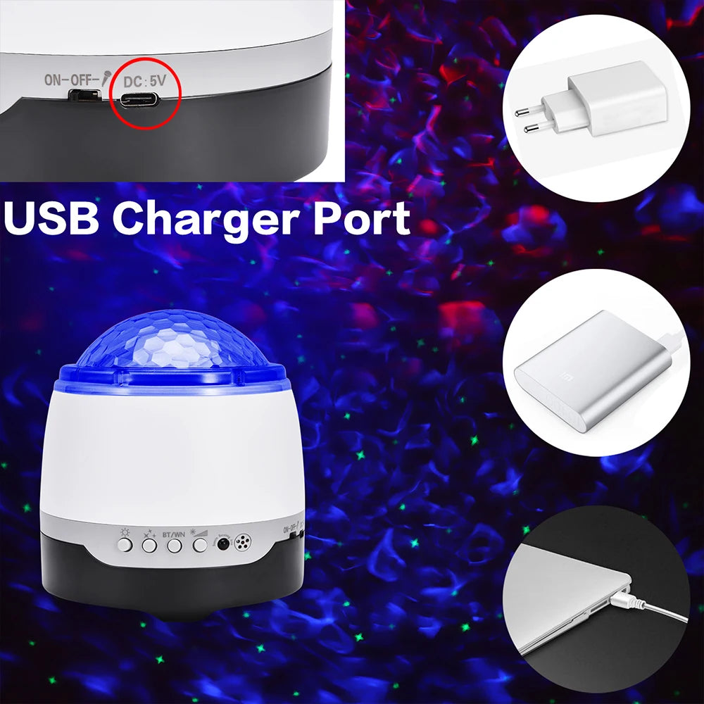 Night Light with Bluetooth LED Projector