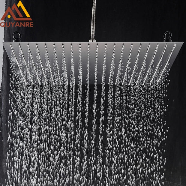 Matte Black 20inch Rainfall Shower Head