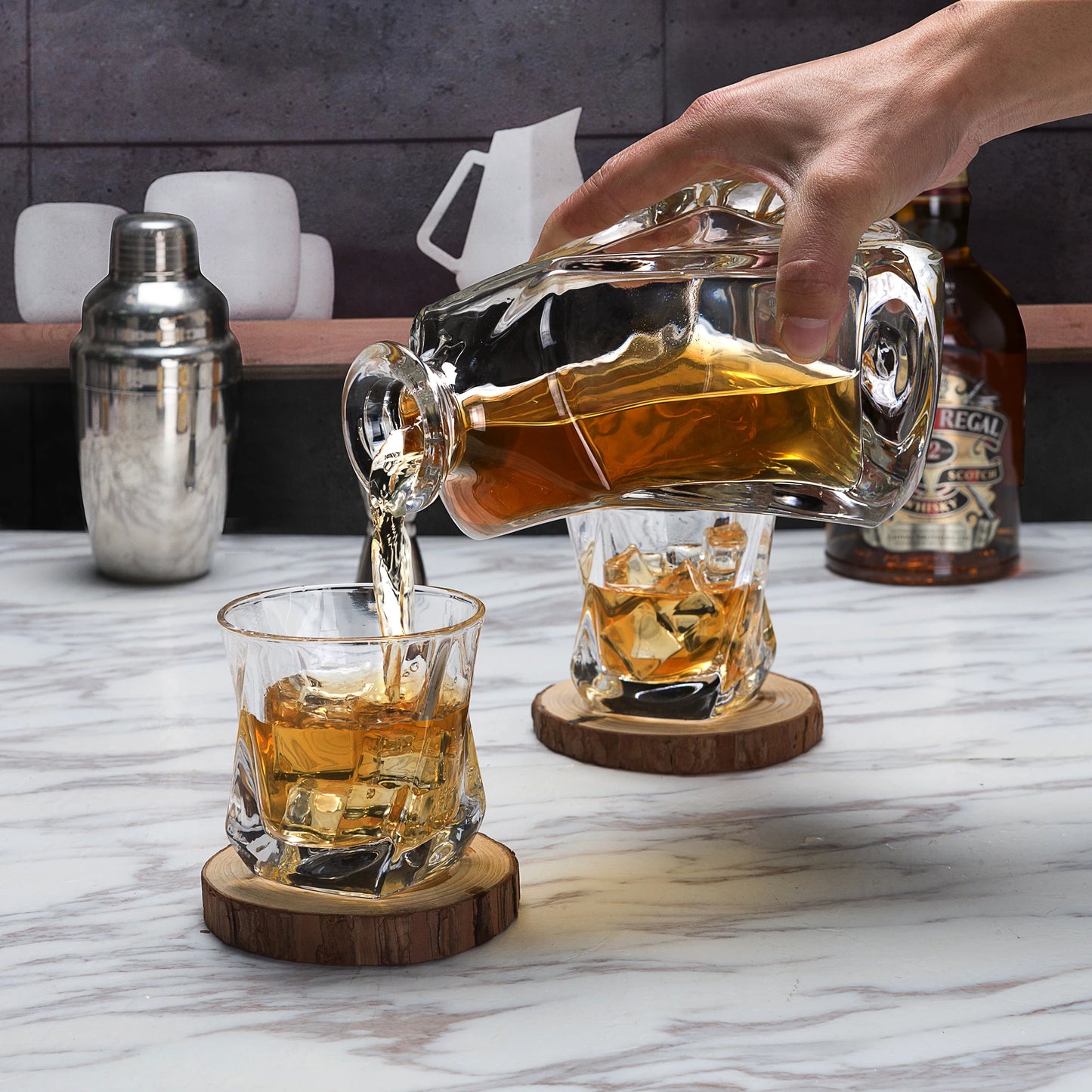 Crystal Whiskey Decanter Set