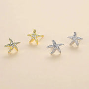 Advanced Design Full Diamond Starfish Stud Earrings