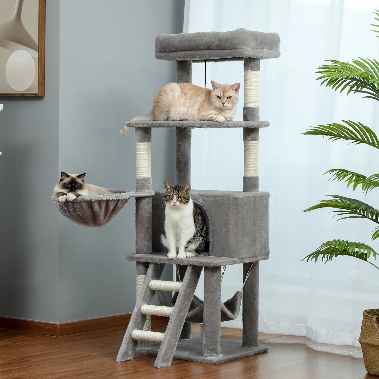 Multi-Level Cat Tree with Condo Cat Scrapers