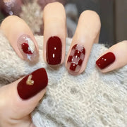 Red Glitter Nails