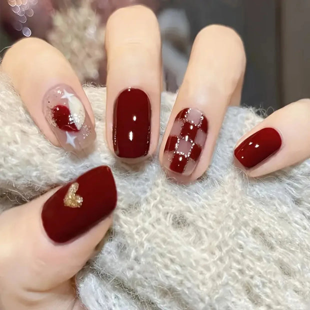 Red Glitter Nails