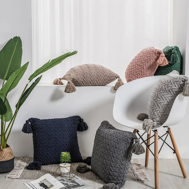 Pillow Case Tassels Cushion Cover