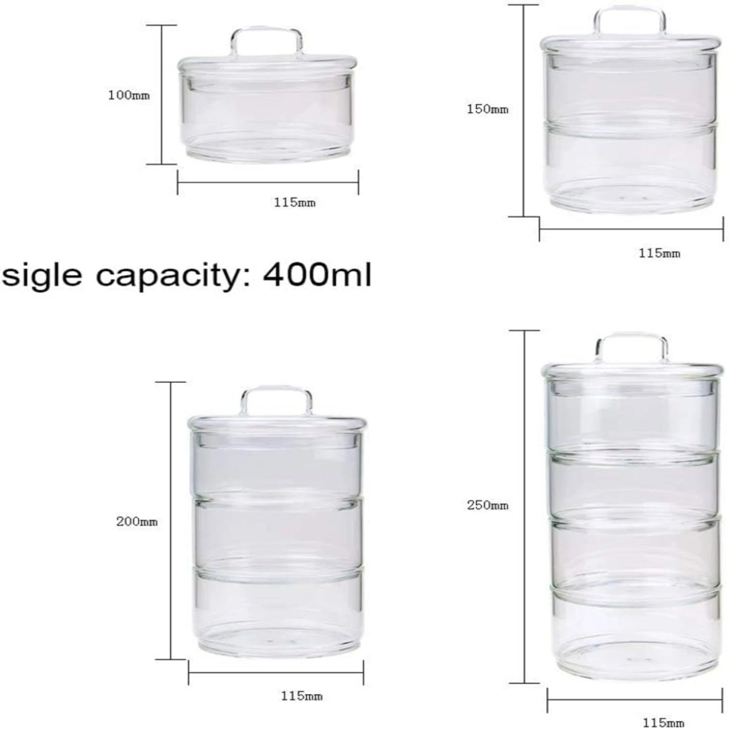 Stackable jars organizing