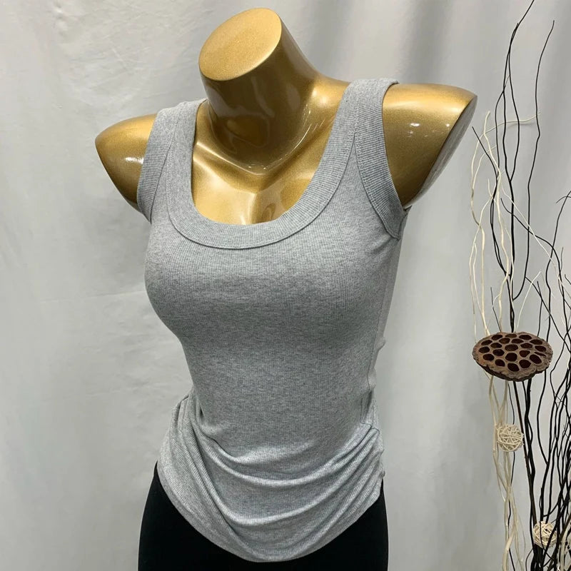 Round Neck Sleeveless Tank