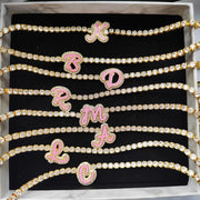 A-Z Letters Zirconia Chain Necklace