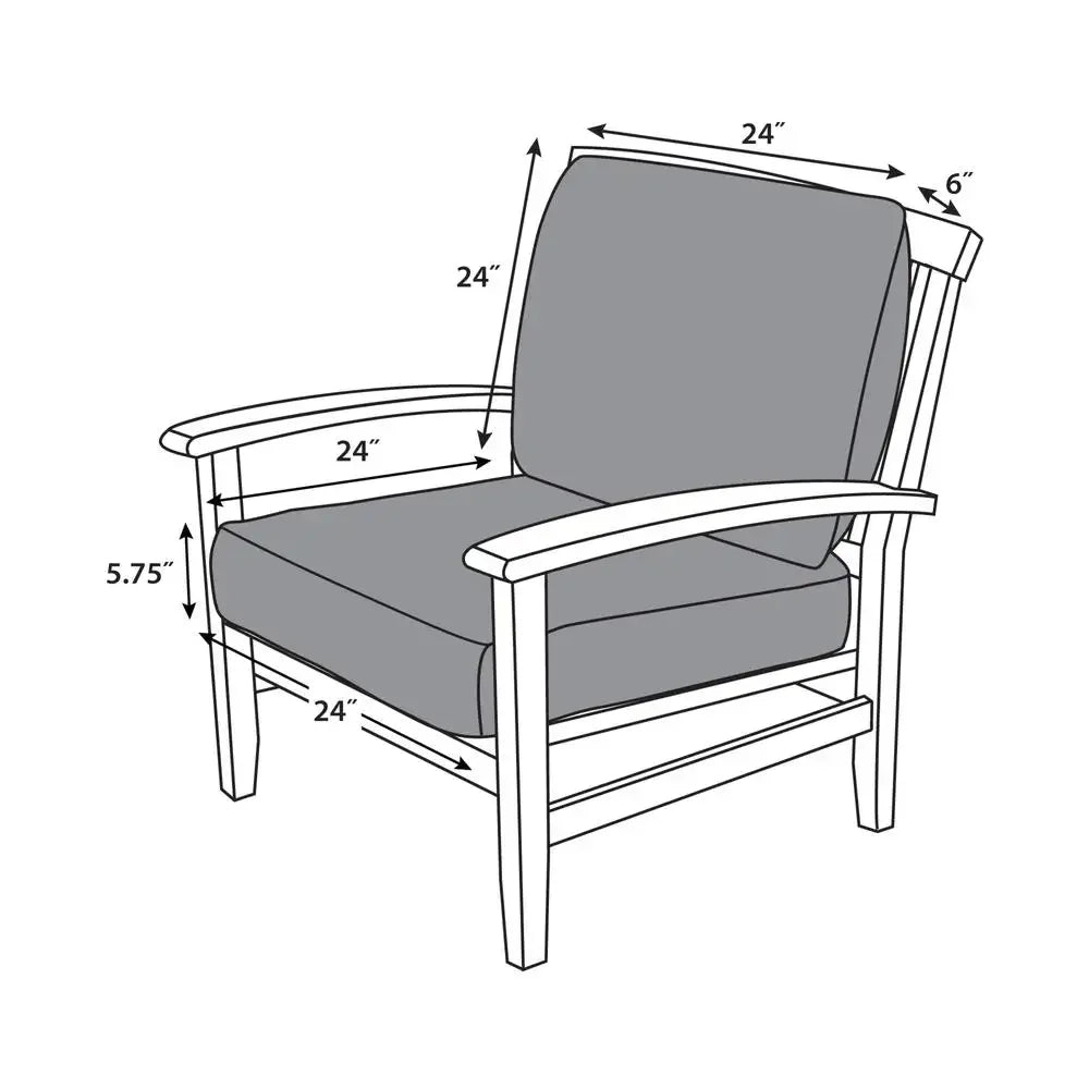 Outdoor Deep Seat Cushion Set 48" x 24"