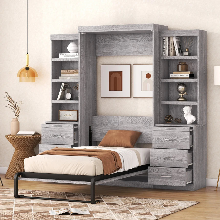 Murphy Folding Bed with Multiple Storage