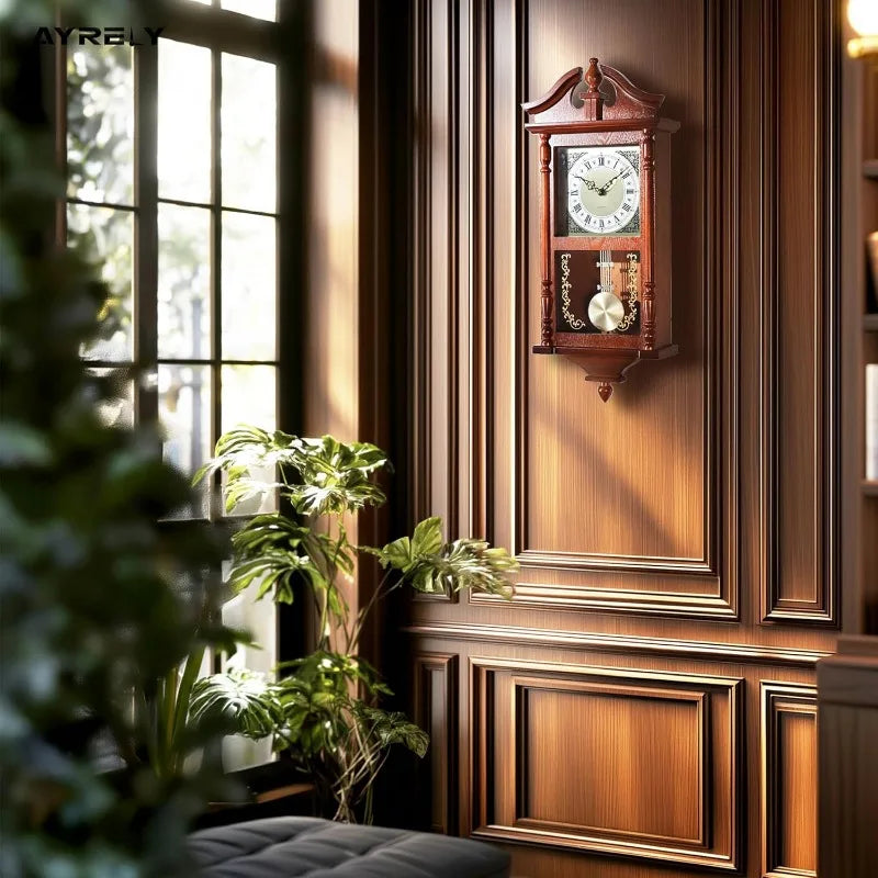 Wall Clock with Pendulum and Chime