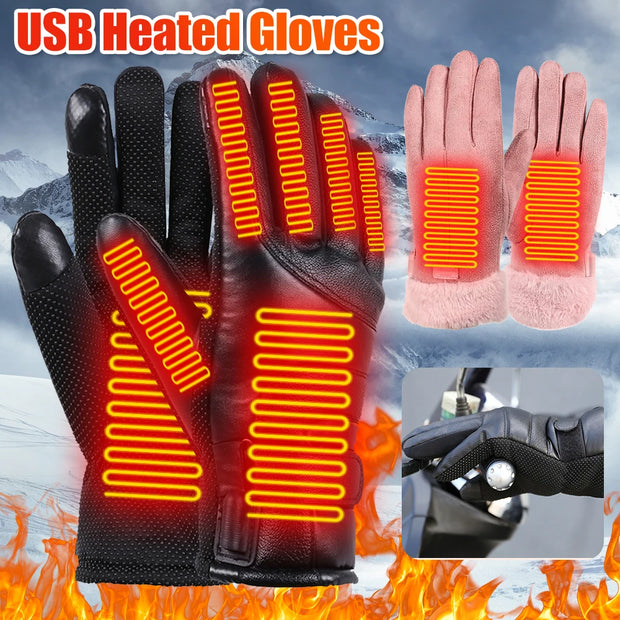 Gloves Men Women USB Charger