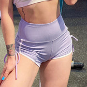 Drawstring Yoga Shorts High Waist Butt Lifting