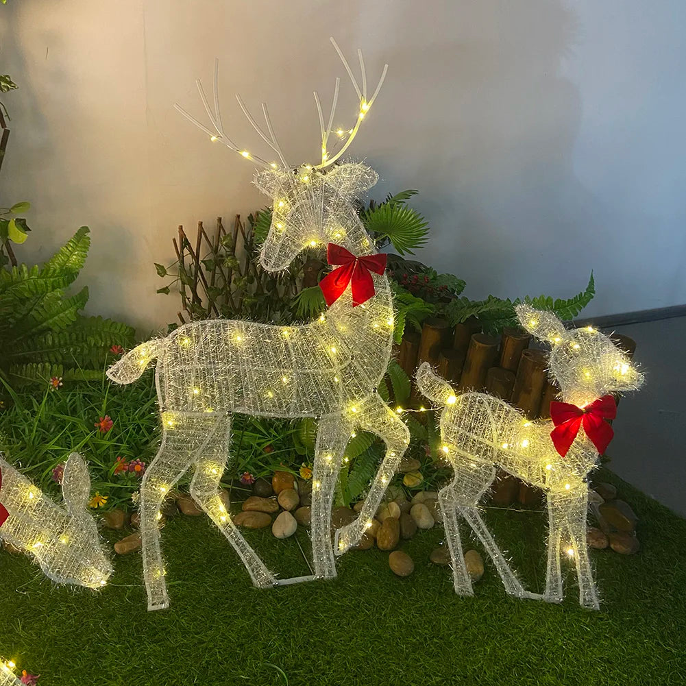 3pcs Lighted Deer