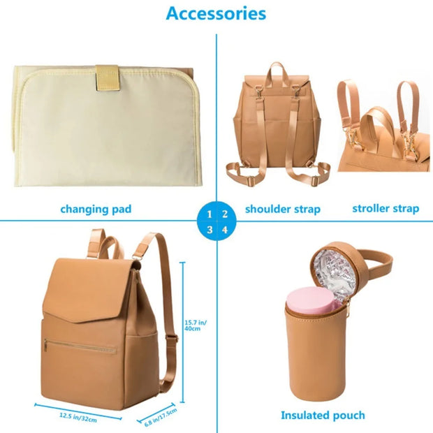Diaper Backpack with Changing Pad