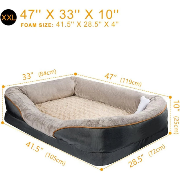 Bed & Sofa with Removable Sleeper for Large Dogs