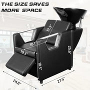 Backwash Chair Adjustable ABS Plastic Shampoo Bowl Sink with Leg support