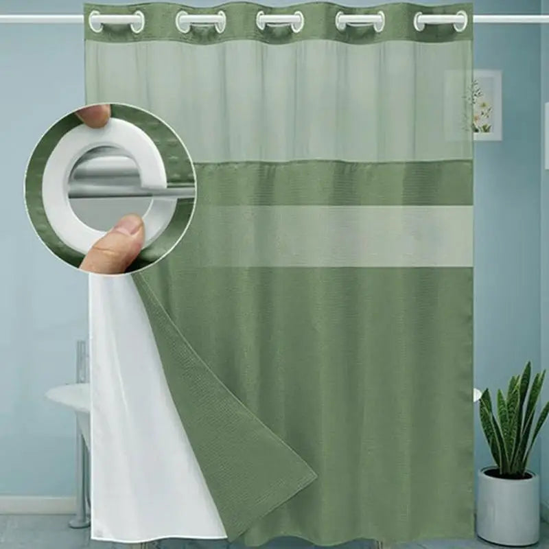 Double Layer Waterproof Shower Curtain