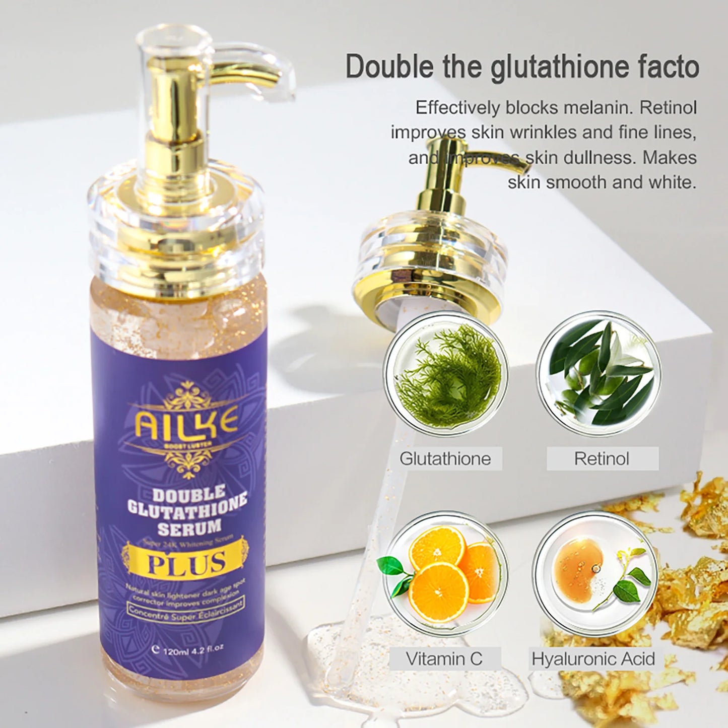 Face Serum with Double Glutathione for Dull Skin & Fine Lines