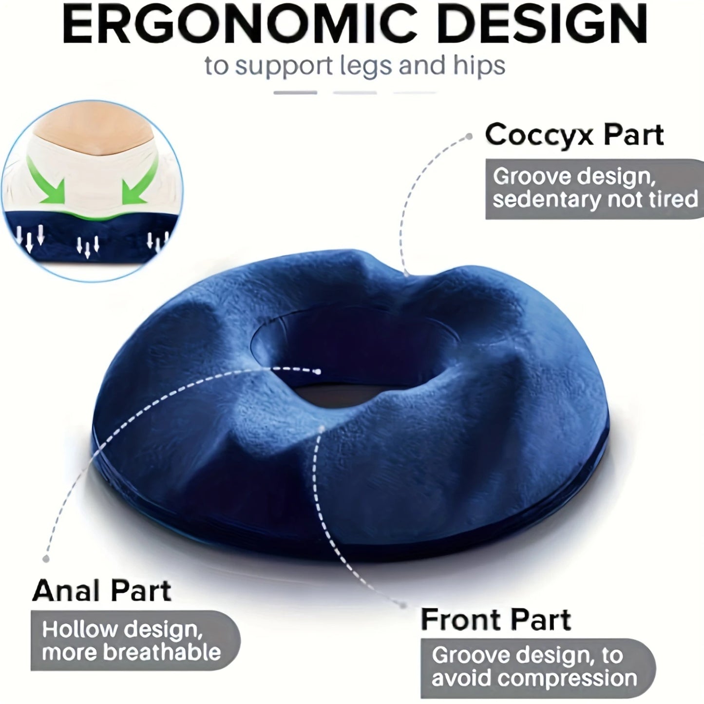 1pc Orthopedic Donut Pillow