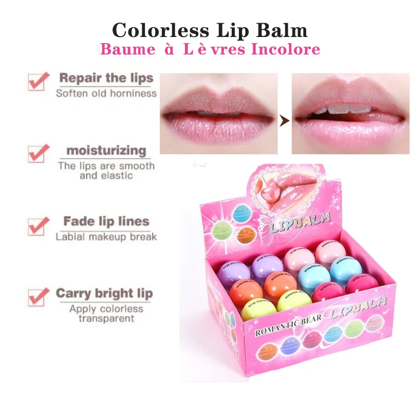 24pcs/Box Lip Balm Fruit Flavor