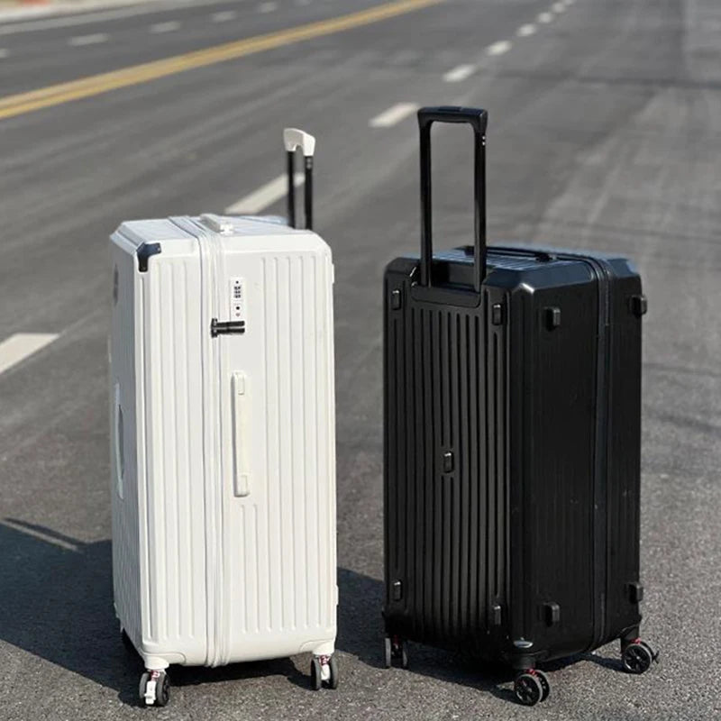 Unisex Rolling Luggage Cabin Holiday Suitcase Sets Couples Travel Anti-Fall Password Package Outing Carry on Luggage with Wheels