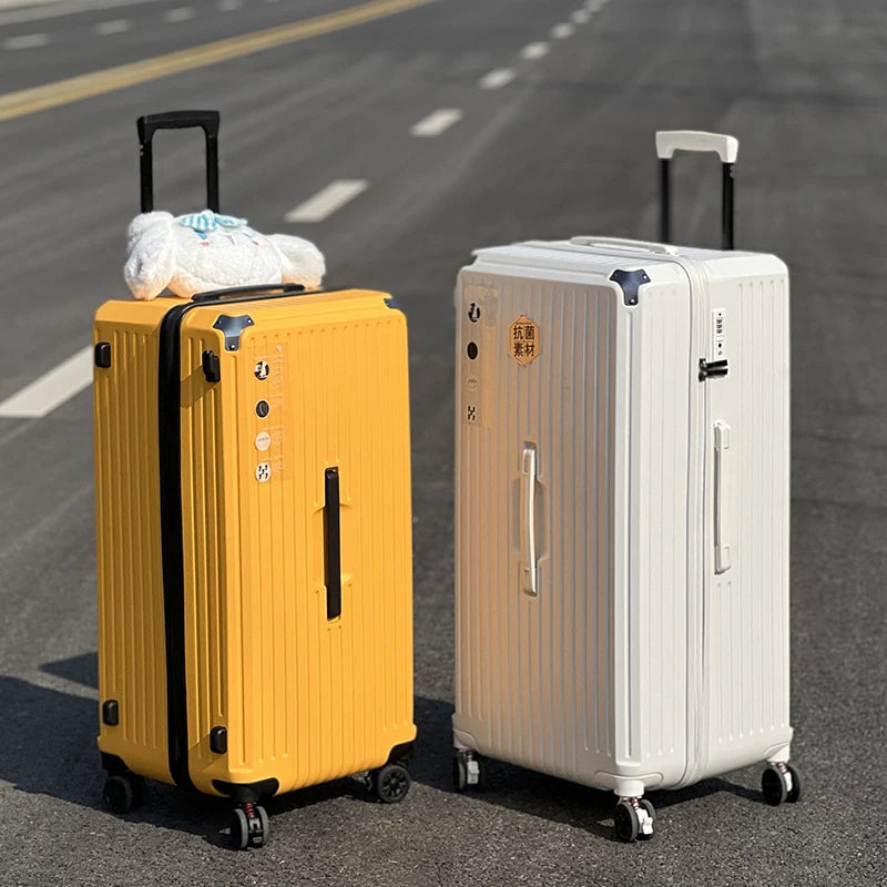 Unisex Rolling Luggage Cabin Holiday Suitcase Sets Couples Travel Anti-Fall Password Package Outing Carry on Luggage with Wheels