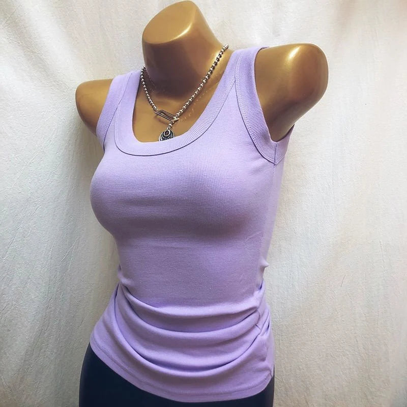 Round Neck Sleeveless Tank