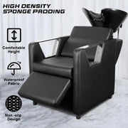 Backwash Chair Adjustable ABS Plastic Shampoo Bowl Sink with Leg support