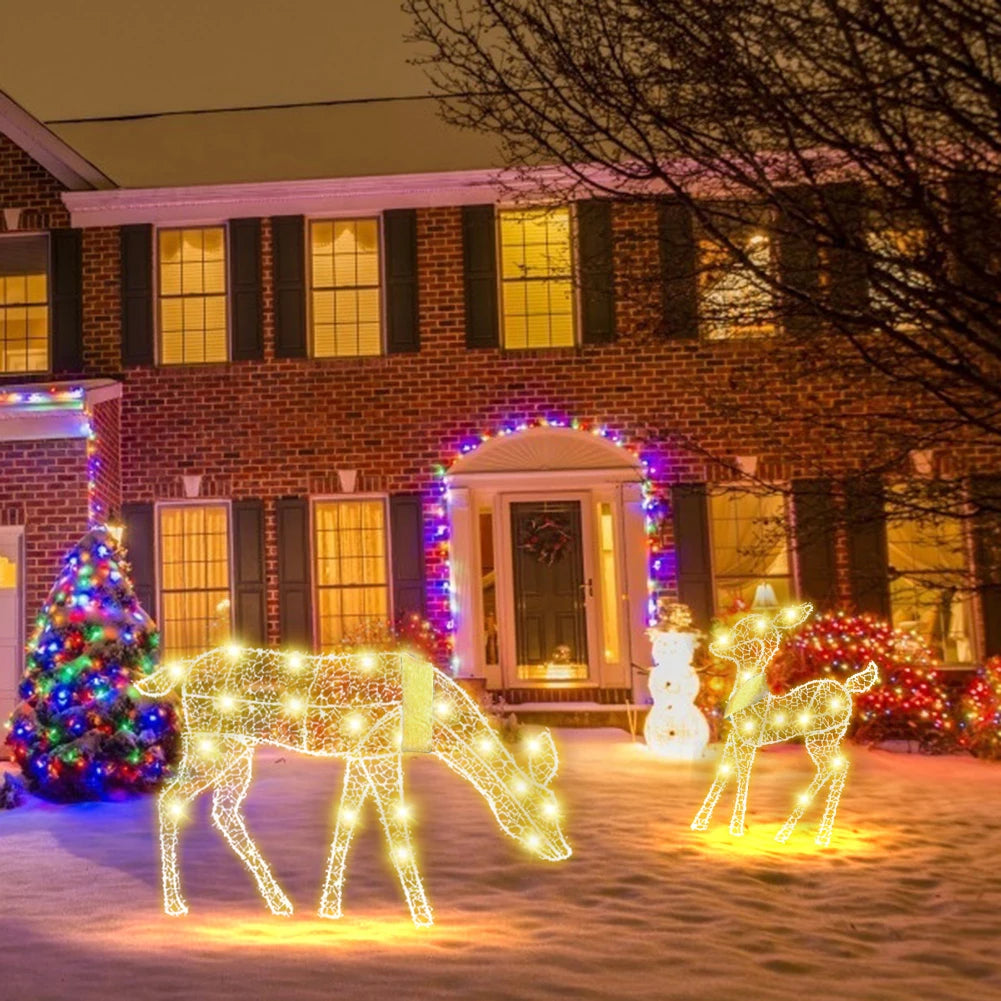 3pcs Lighted Deer