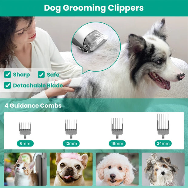 Pet Grooming Kit & Vacuum Suction 99% Pet Hair