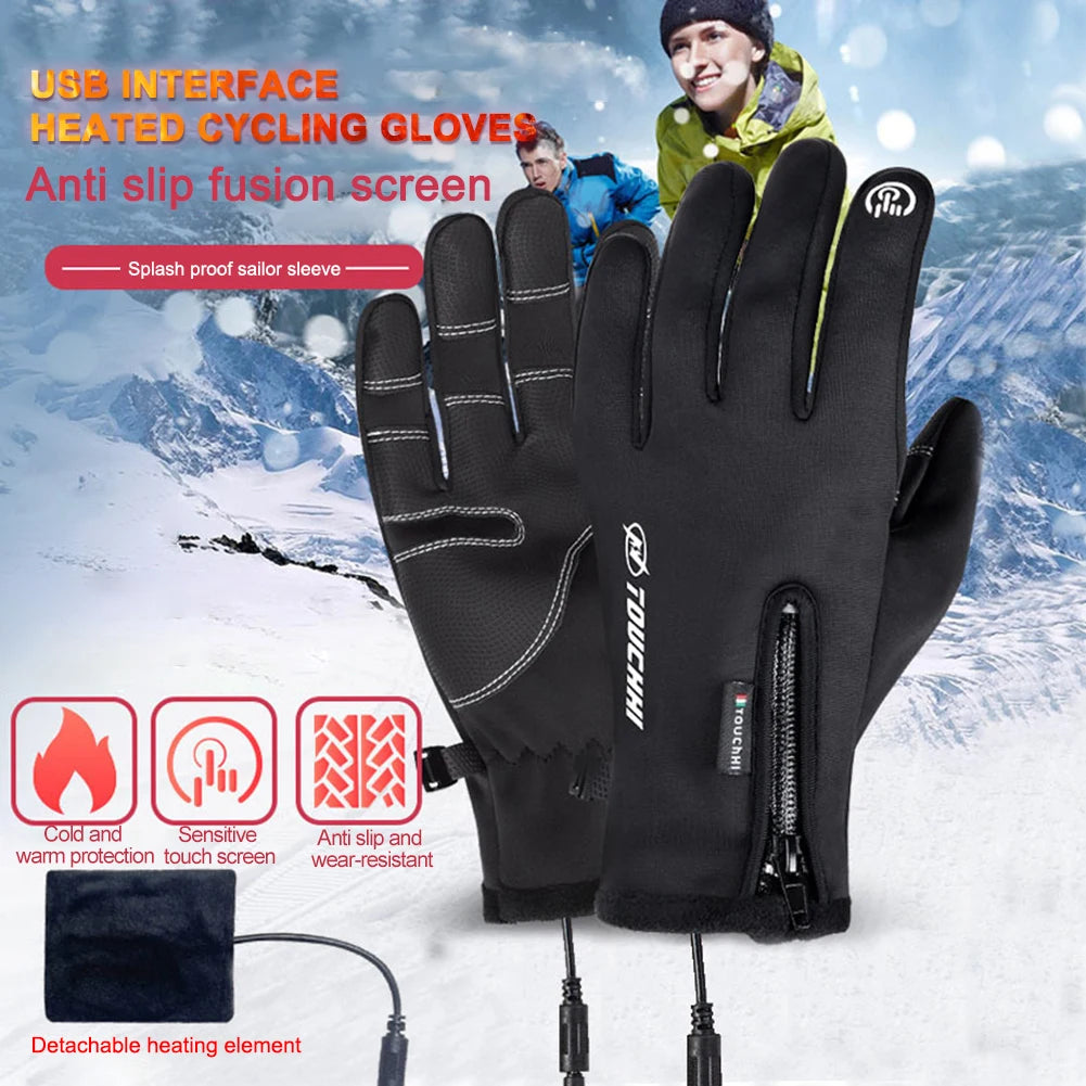 Windproof Heated Gloves