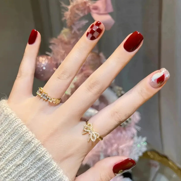 Red Glitter Nails