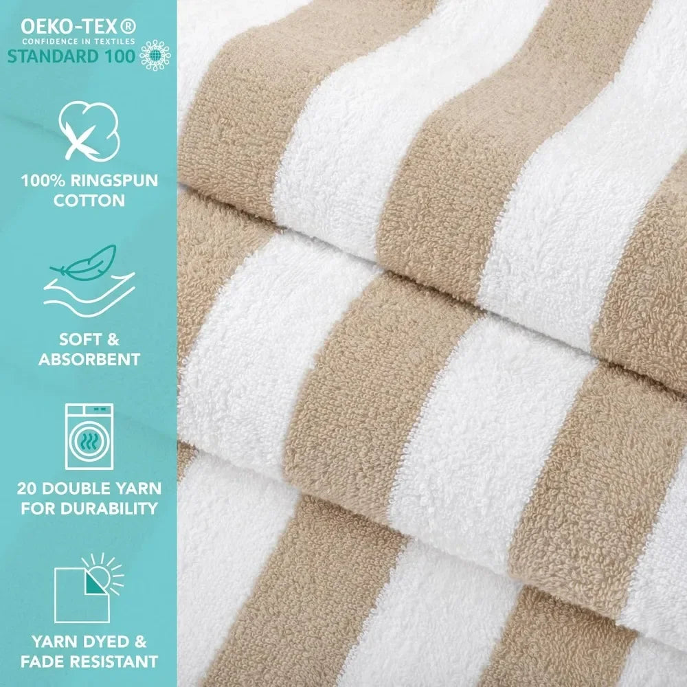 Stripe Beach Towel Pack of 4