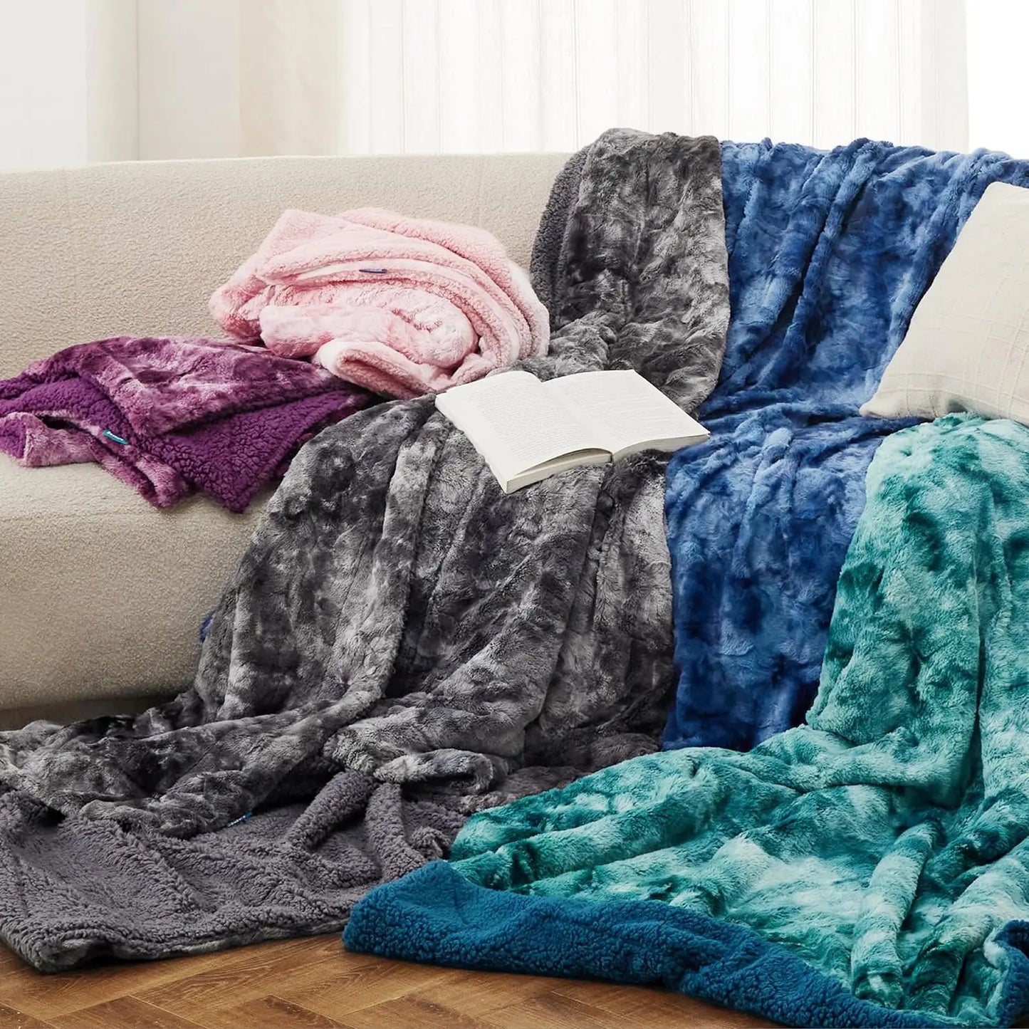 Cozy Reversible Throw Blankets