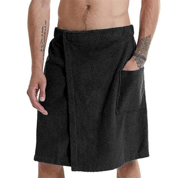 Men  Wearable Bath Towel with Pocket