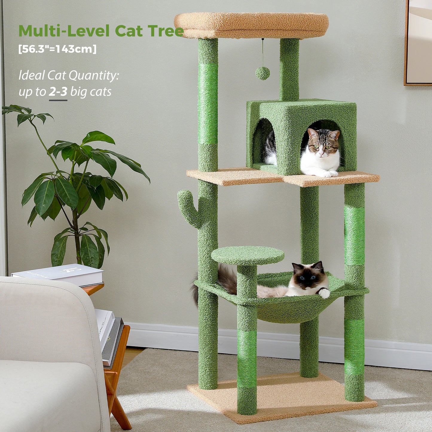 Multi-Level Cat Tree with Condo Cat Scrapers