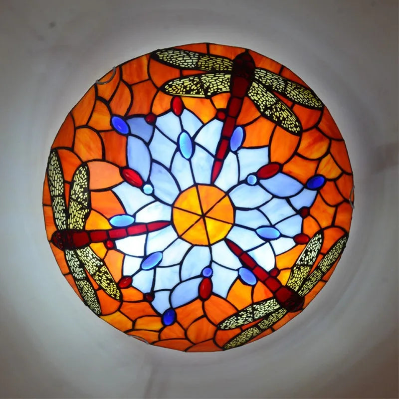 Tiffany lamp Round Glass