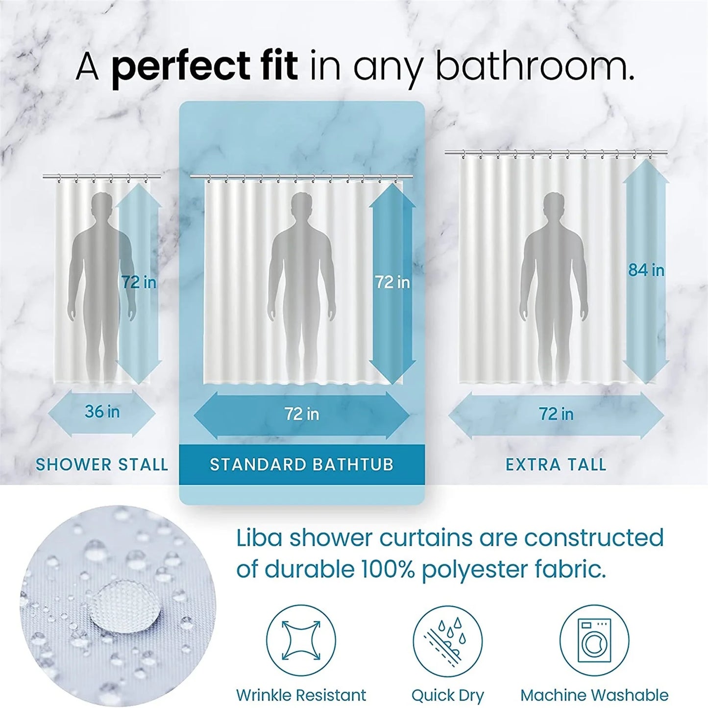 Waterproof shower curtain