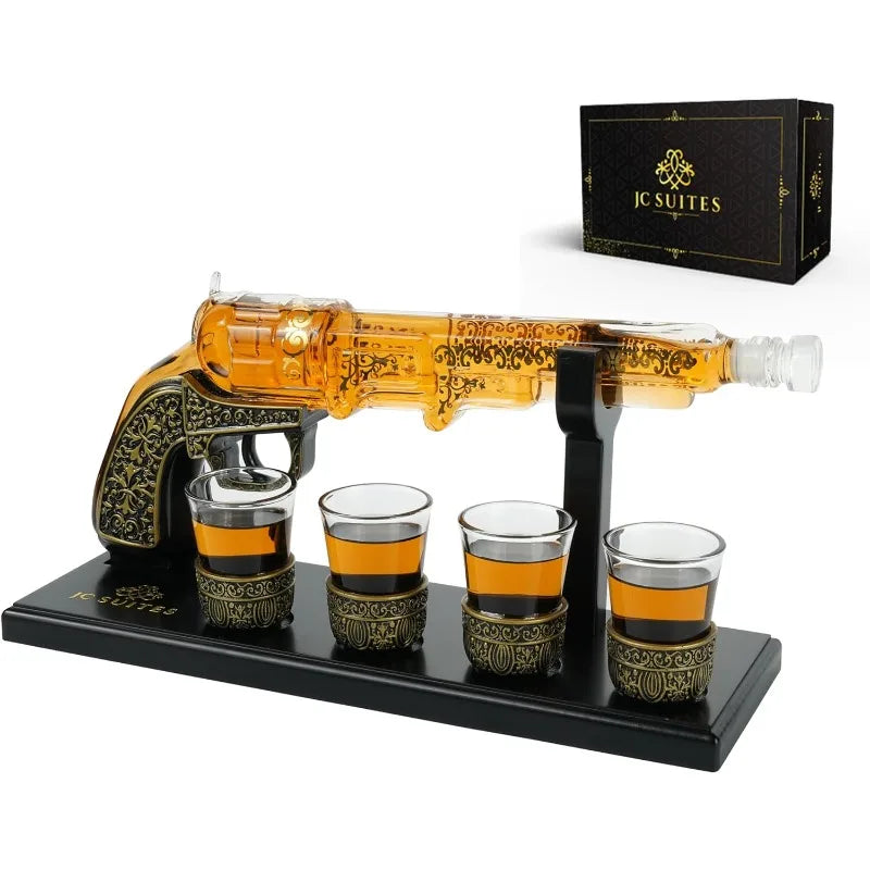 Decanter with 4 Shot Glasses