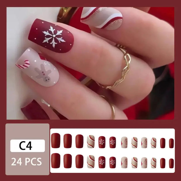 Snowflake Acrylic Full Cover Nail