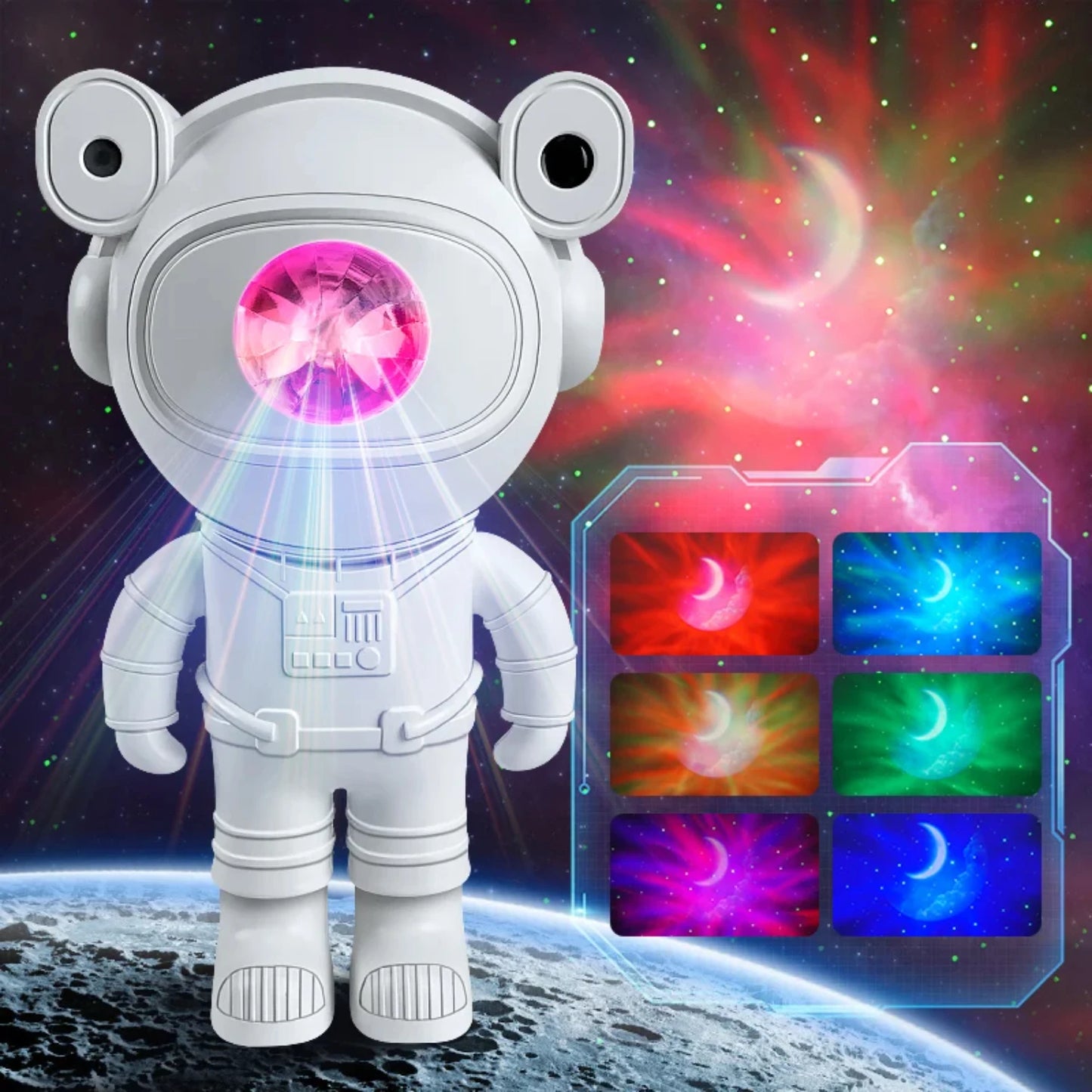 Night Light Astronaut Space Projector